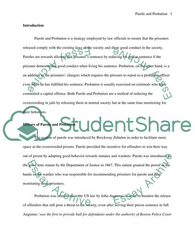 Probation and Parole