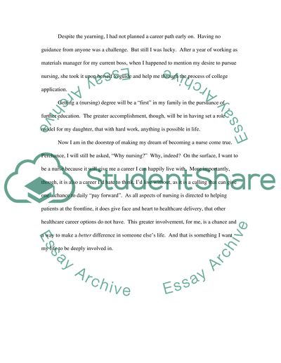 Supporting Statement for Nursing School Program