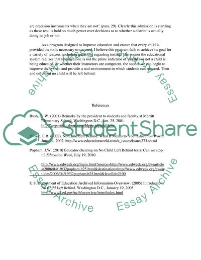 No Child Left Behind