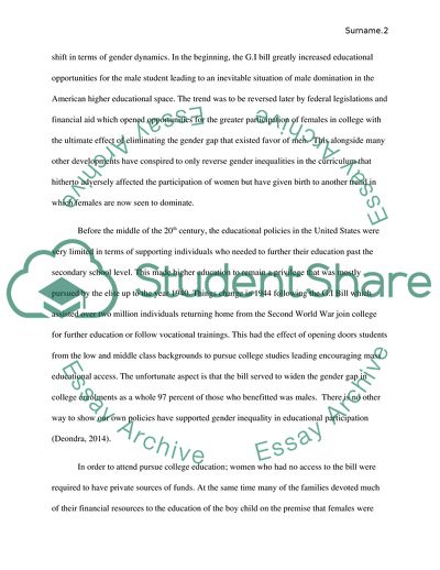 Gender Dynamics in College Education