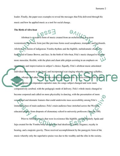 Fela Kutis Role in the Development of Music and Politics in Nigeria