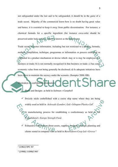 The Concept of Trade Secrets