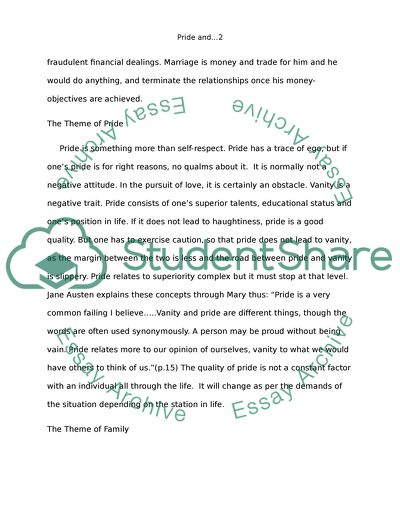 Novel on: pride and prejudice