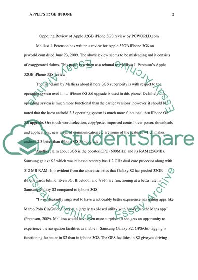 Opposing Review of Apple 32GB iPhone 3GS review by PCWORLD.com