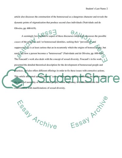 Sexuality that is currently in the public discourse / include focaults work too