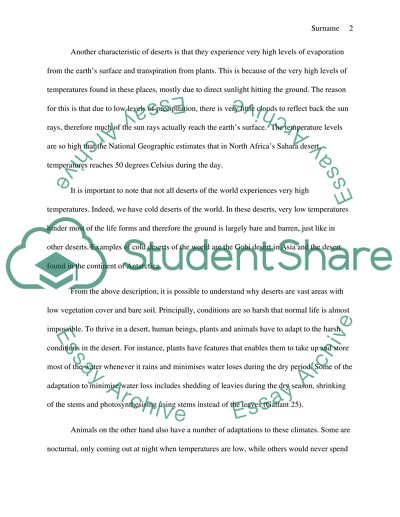 Major American Deserts