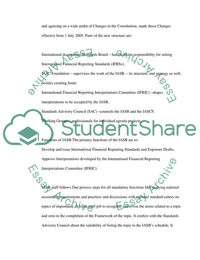 Financial Statements, International Accounting Standards