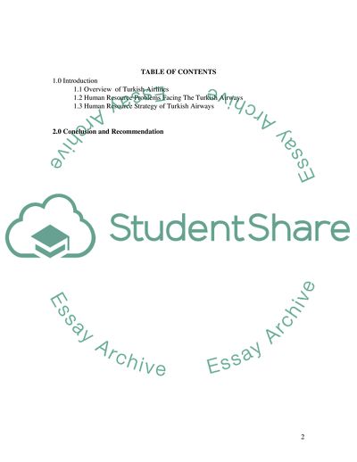 Turksh Arlines Human Resource Strategies