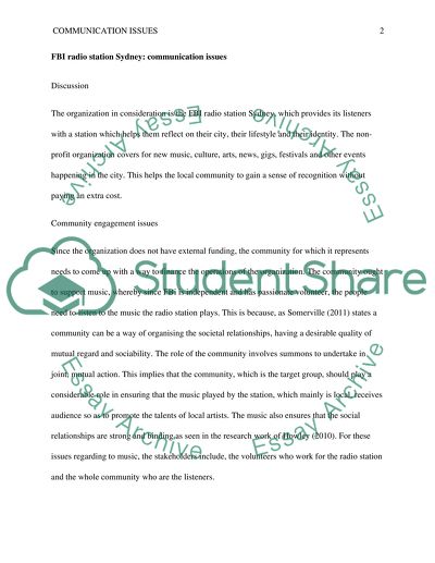 Communication Issues Paper (Individual)