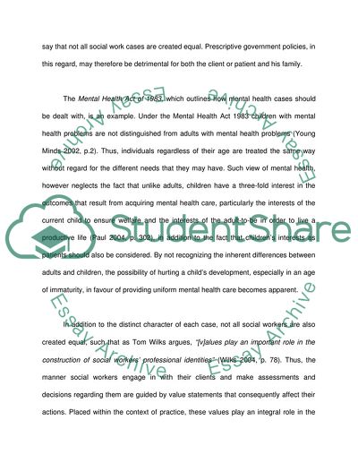 The Objective of Good Social Work Practice is to Treat Everyone the Same