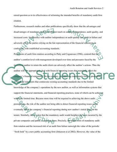 Compulsory Audit Firm Rotation