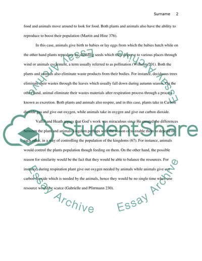 The Plant and the Animal Kingdom