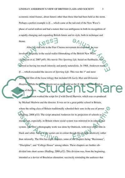 Lindsay Andersons View of British Class and Society