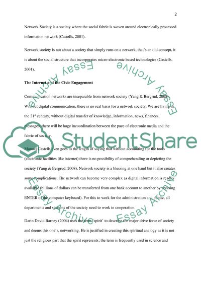 The Network Society - How Has It Changed in Humans Work And Interaction