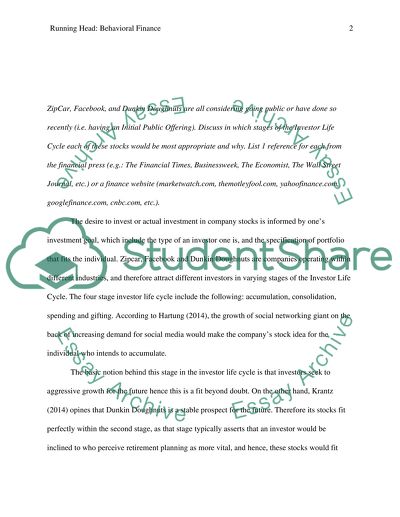 The Investor Life Cycle of ZipCar, Facebook, and Dunkin Doughnuts