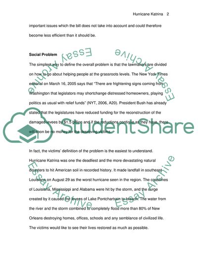 The Devastation Caused by Hurricane Katrina