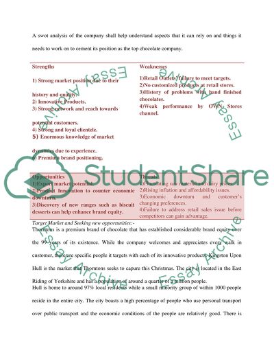 Principles Of Marketing Management Chocolate in the UK