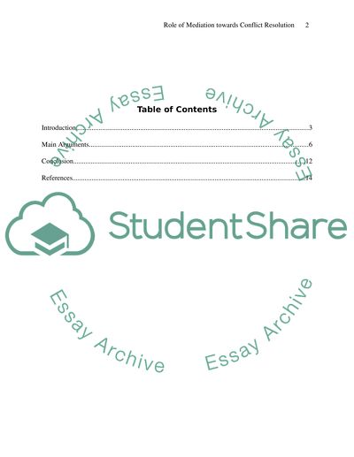 The role of mediation towards conflict resolution (with examples)