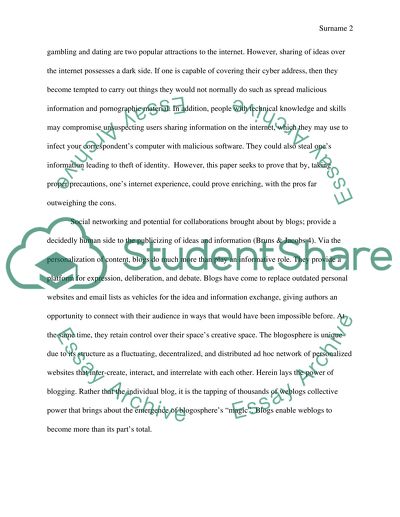 Sharing Ideas through the Internet