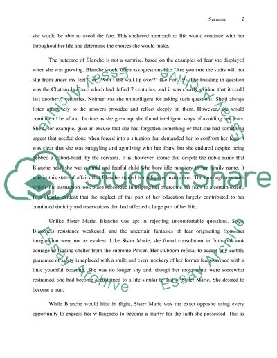 Comparison and Contrast of Blanche and Sister Marie