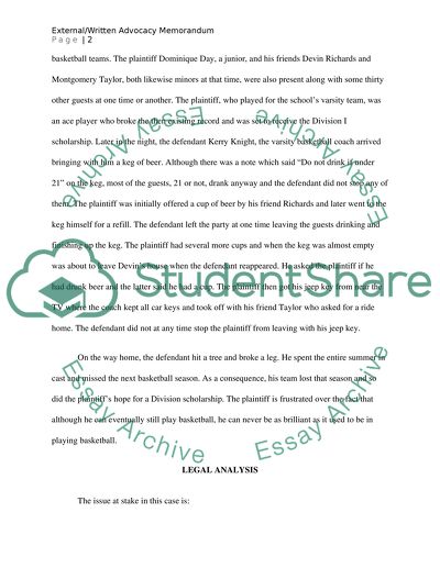 External or Advocacy Written Memorandum