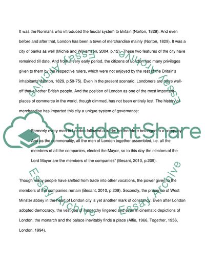 Elements of change and continuity in the history of London and its cinematic representation
