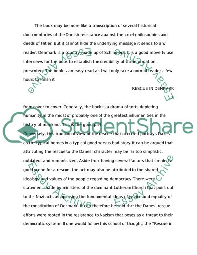 Rescue in Denmark by Harold Flender