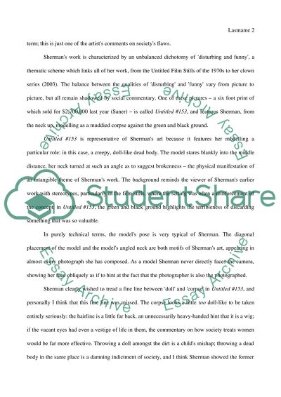 Cindy Sherman as One of Interesting Women Photographers