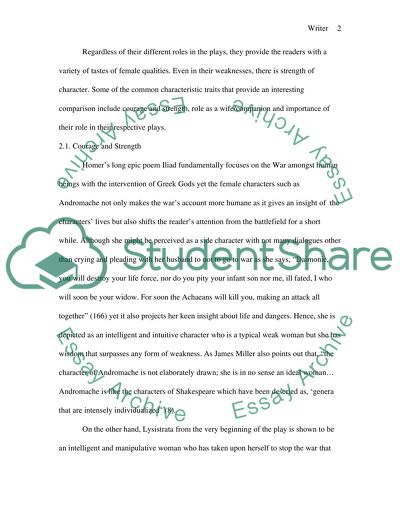 Role of Homers Andromache as Representative of Female Race