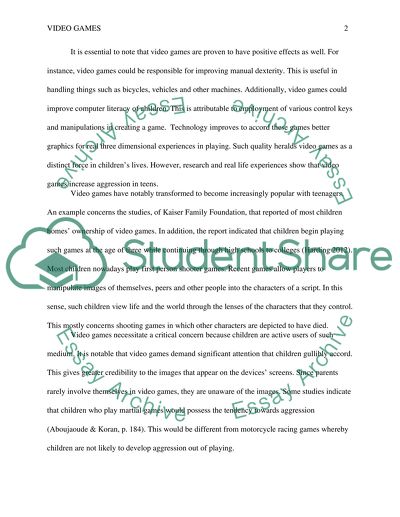 How Computer Games Influence Violence