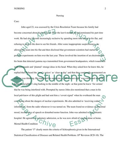 The Mental Health Condition of a Person