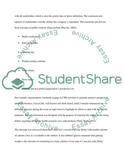 Public Relation Contribution to Organizations
