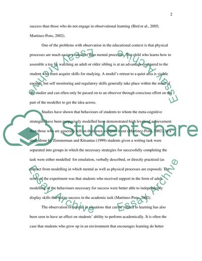 Analysis of Banduras Theory