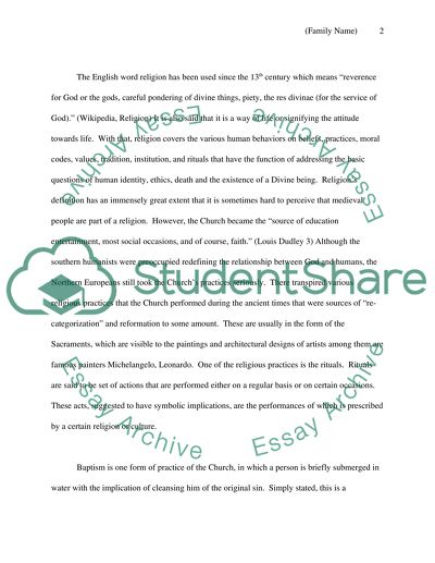 Religious Practices of the Masses During the Renaissance