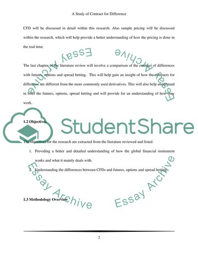 Analysis of Contract for Difference