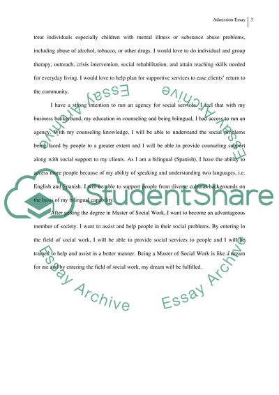 Why you want to enter the MSW (Master of social work) program