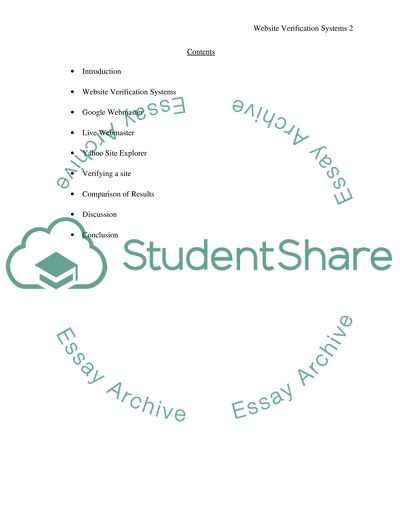 Comparison between website verification systems and their technique