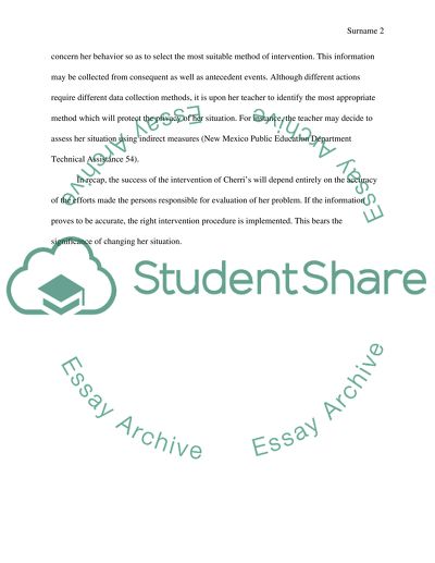 Cheeris Functional Behavior Assessment