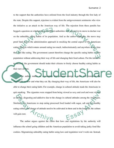 Junk Food and American Government