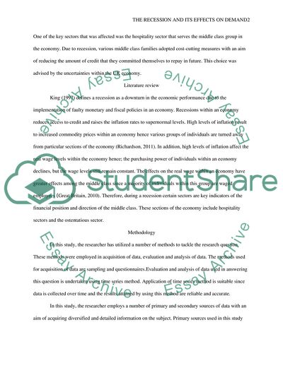 Recession in the UK Economy