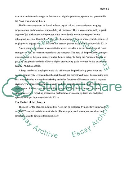 Strategy and Change at Pemancar