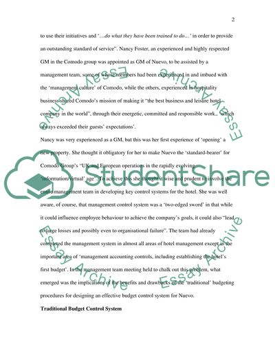 Nuevo Hotel Budgeting Control