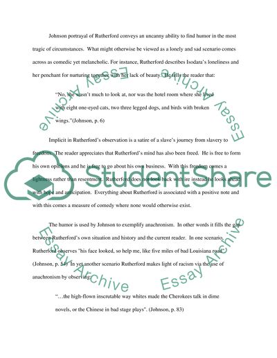 The Art of Humor in Charles Johnsons Middle Passage