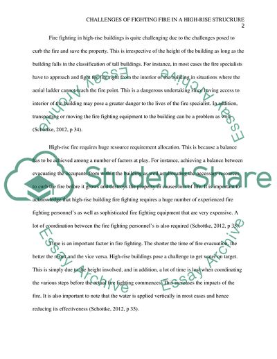 Challenges of Fighting Fire in a High-Rise Structure