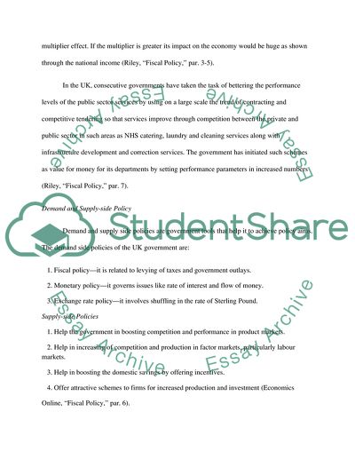 The Main Monetary Instruments in the British Government