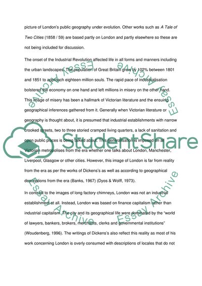 Descriptions Presented by Dickenss Through His Works as per the Residential Segregation in London
