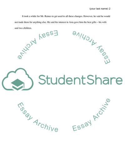 A Day with Mr. Raines