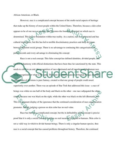 The Hope of the Elimination of the Concept of Race