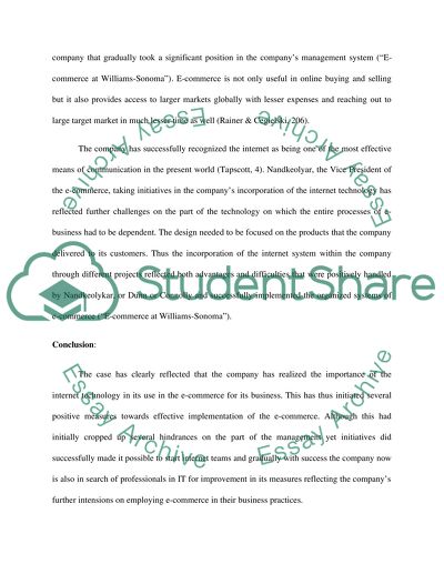 William-Sanoma case study