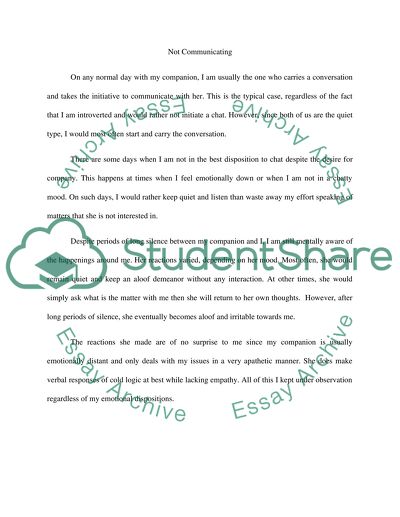 My Experience of Not Communicating